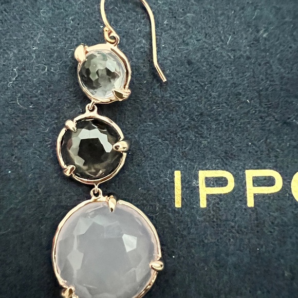 Ippolita 18K Rose Gold Lollitini 3-Stone Drop Earrings - Picture 2 of 5
